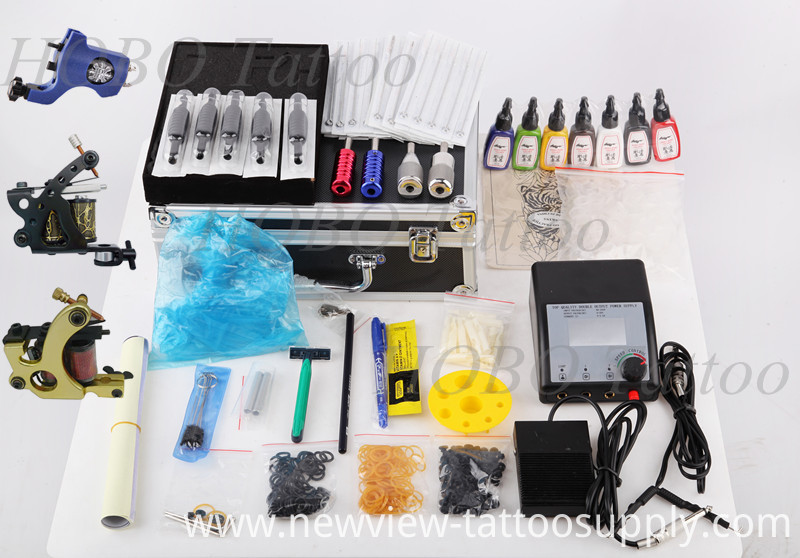 2014 Professional Three Tattoo Machines Tattoo Kit